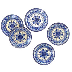 HB QUIMPER - 9 assiettes à gâteaux en fa