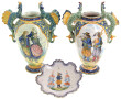 HENRIOT Quimper - Vase à anses dragons e
