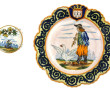 HENRIOT Quimper - Coffret rond à décor d