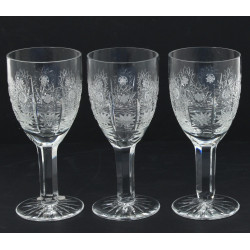 BOHEME - 6 verres à vin en cristal taill