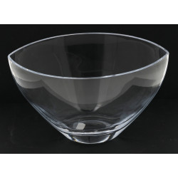 Coupe à fruits forme navette en cristal,