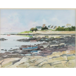 Roger HAROT (1928-2003) "Côte bretonne",