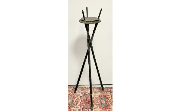 Sellette porte-plante en bois noirci Nap