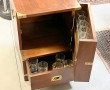 Meuble-bar style marine en acajou et lai