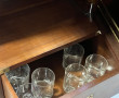 Meuble-bar style marine en acajou et lai