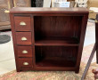 Ensemble de bureau en bois teinté acajou