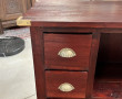 Ensemble de bureau en bois teinté acajou