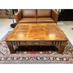 Table basse rectangulaire en bois fruiti