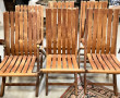 Belle table de terrasse en teck (H 74 x 