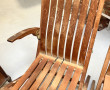Belle table de terrasse en teck (H 74 x 