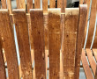 Belle table de terrasse en teck (H 74 x 