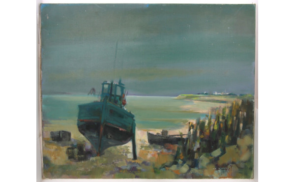 Roger HAROT (1928-2003) "Marée basse", h
