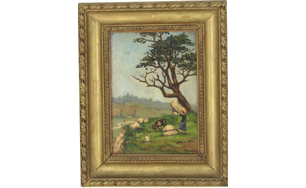 Ecole début Xxème "Jeune gardienne de ch