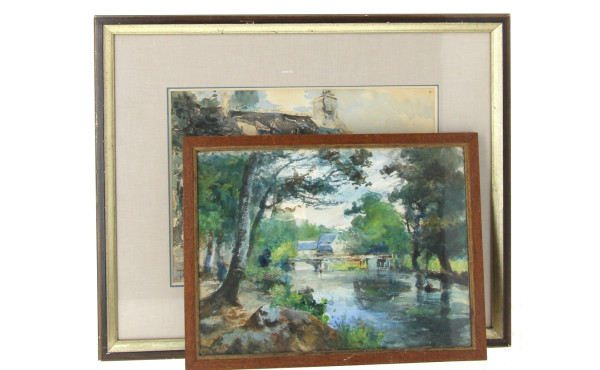 Théophile NICOLET (XIX-XX) - Lot de 2 œu