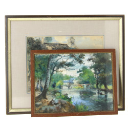 Théophile NICOLET (XIX-XX) - Lot de 2 œu