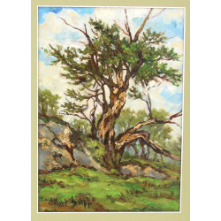 Albert GAPP (Xxème) "Paysage au gros arb