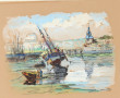 Adrien RAVALLEC (1909-1993) "Le port de 