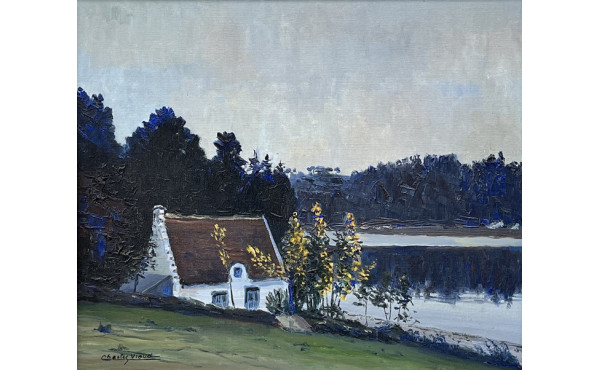 Charles VIAUD (1920-1975) "Chaumière au 