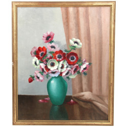 Alex LEDOUX (XIXè-Xxè) "Bouquet d'anémon