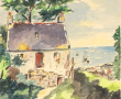 L.MARTIN (Xxème) "Maison de pêcheurs (Do