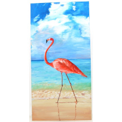 Ecole Française XXIème "Flamant rose sur