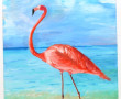 Ecole Française XXIème "Flamant rose sur
