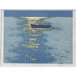Michel BEZ (1951-2018) "Barque au coucha
