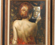 LOCCA (Xxème) "Femme au miroir", huile s