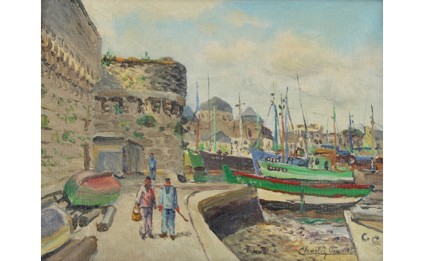 Charles VIAUD (1920-1975) "Le port de Co