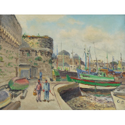 Charles VIAUD (1920-1975) "Le port de Co