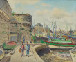 Charles VIAUD (1920-1975) "Le port de Co