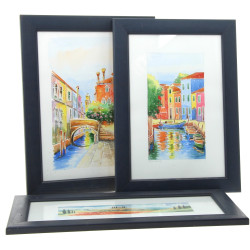 Ecole Xxè-XXIè - Lot de 3 aquarelles enc
