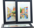 Ecole Xxè-XXIè - Lot de 3 aquarelles enc