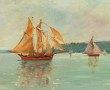 P.GOUAZEC (Xxème) "Marine par temps calm