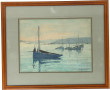 Y. QUINTIN (Xxème) "Marine au couchant",