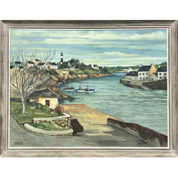 Abel VILLARD (1871-1969) "Port de Doëlan
