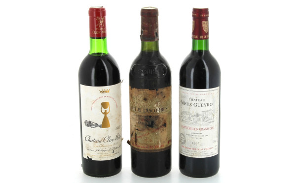 Lot de 3 bouteilles: - 1 B Ch VIEUX GUE