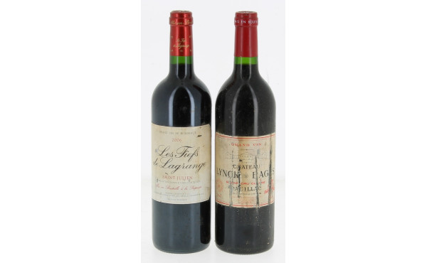 Lot de 2 bouteilles: - B LES FIEFS DE L