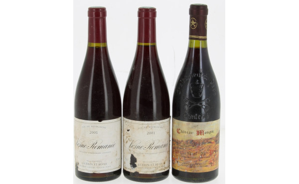 Lot de 3 bouteilles: -2 B VOSNE ROMANEE