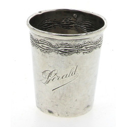 Timbale en argent, poinçon minerve, avec