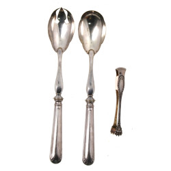 Pince à sucre en argent , poinçon minerv