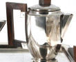 Service thé-café en métal argenté et pal