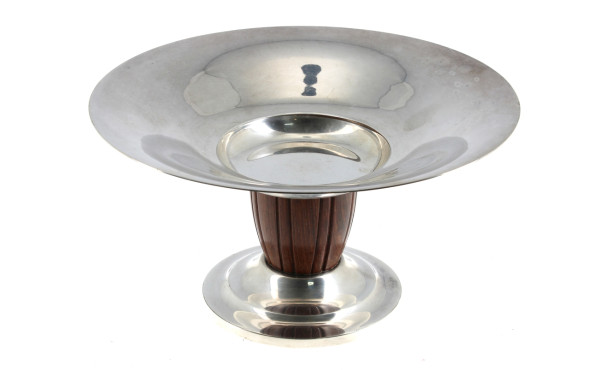 Coupe ART DECO sur piédouche en métal ar