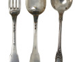 Fourchette et cuillère en argent, poinço