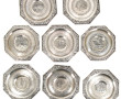 Chine ou Indochine - 8 soucoupes en arge