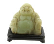 BOUDDHA souriant, sujet en néphrite vert