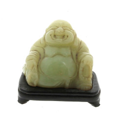 BOUDDHA souriant, sujet en néphrite vert