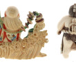 Netsuké et petite statuette polychromes