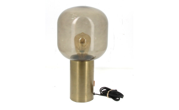 Lampe à poser moderne en métal brossé et