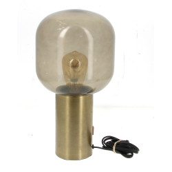 Lampe à poser moderne en métal brossé et